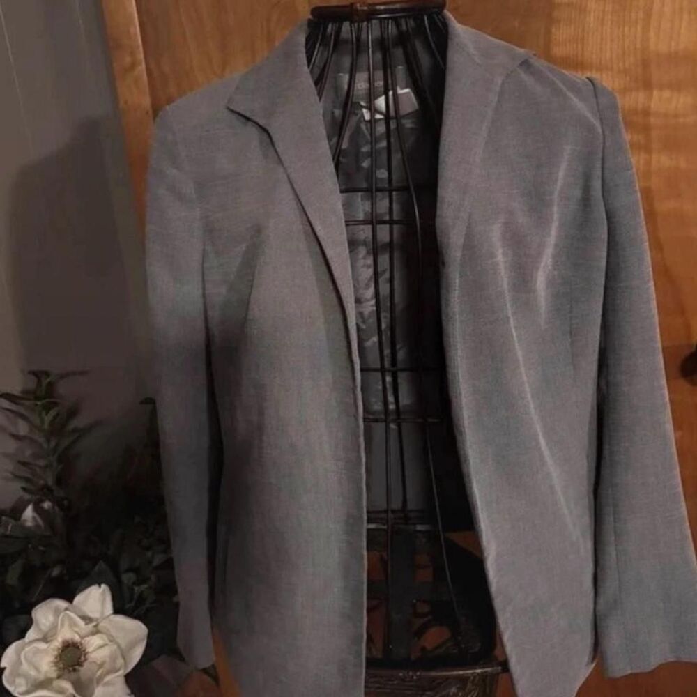 Vintage 1990s Liz Claiborne Collection Blazer - Slate Gray - Size 4 Petite